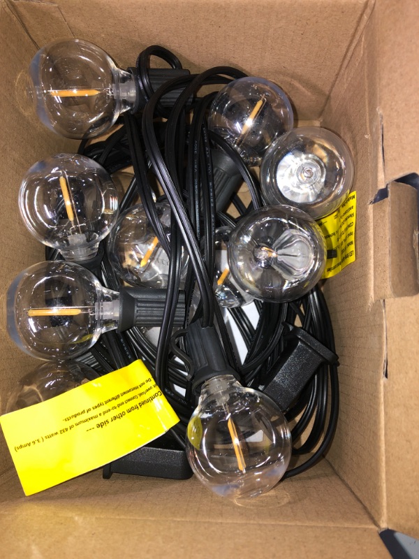 Photo 2 of  Outdoor String Lights 25ft, G40 Led Patio Lights with 13pcs Bulbs,Waterproof 