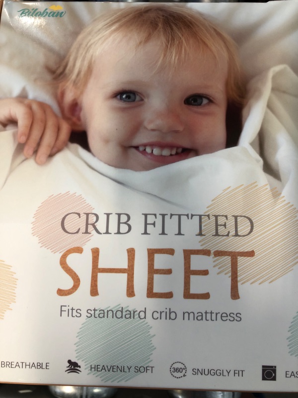 Photo 2 of Biloban Crib Sheets for Boys 2 Pack, Fitted Crib Sheet for Standard Crib Mattress