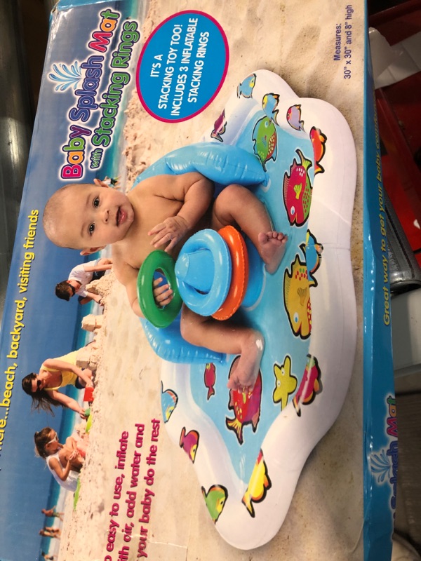 Photo 2 of Bundaloo Infant Pool Splash Mat Inflatable with Backrest & Stackable Ring