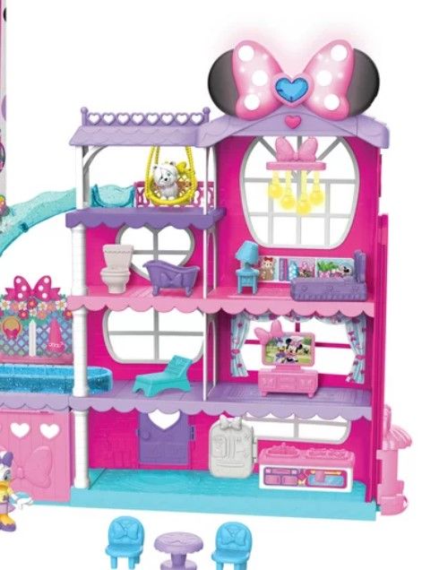 Photo 1 of Disney Junior Minnie Mouse Ultimate Mansion 22-inch Playset, Figures, and Accessories, Officially Licensed Kids Toys for Ages 3 Up, Gifts and Presents