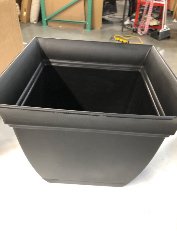 Photo 2 of 12 inch Eclipse Plastic Square Planter - Indoor or Outdoor 