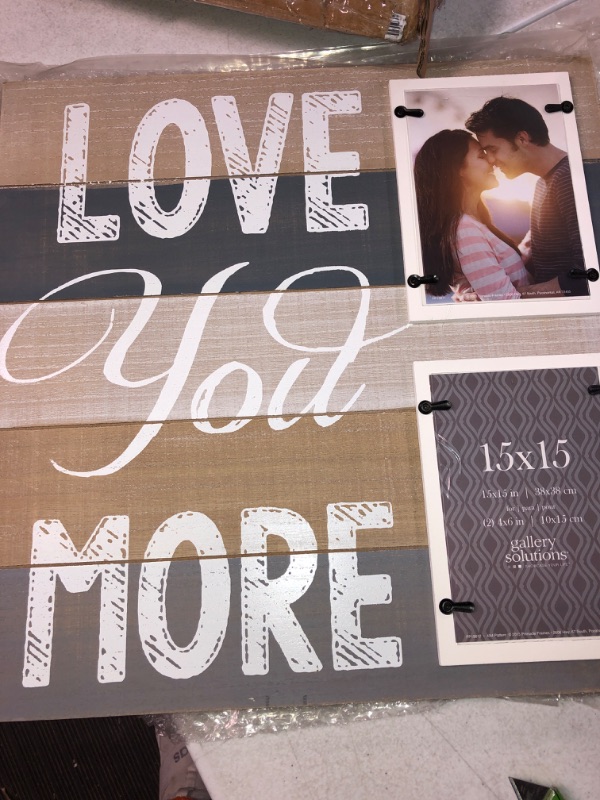 Photo 2 of 2 Collage Wall Hanging Picture, 4x6 LOVE YOU MORE PLANK FRAME 