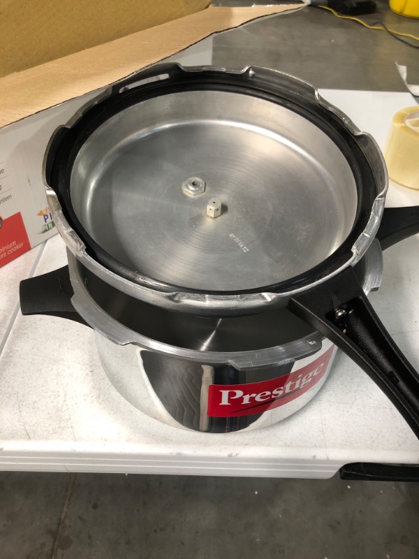 Photo 3 of **USED** Prestige Popular Pressure Cooker, 7.5 Liter, Silver