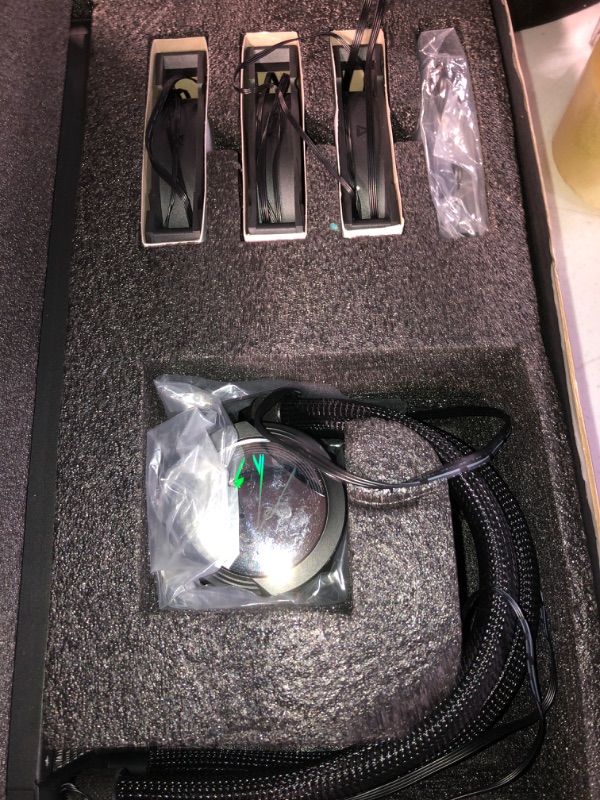 Photo 2 of **USED** AORUS WATERFORCE X 360 AIO Liquid CPU Cooler, Rotatable Circular LCD Display 