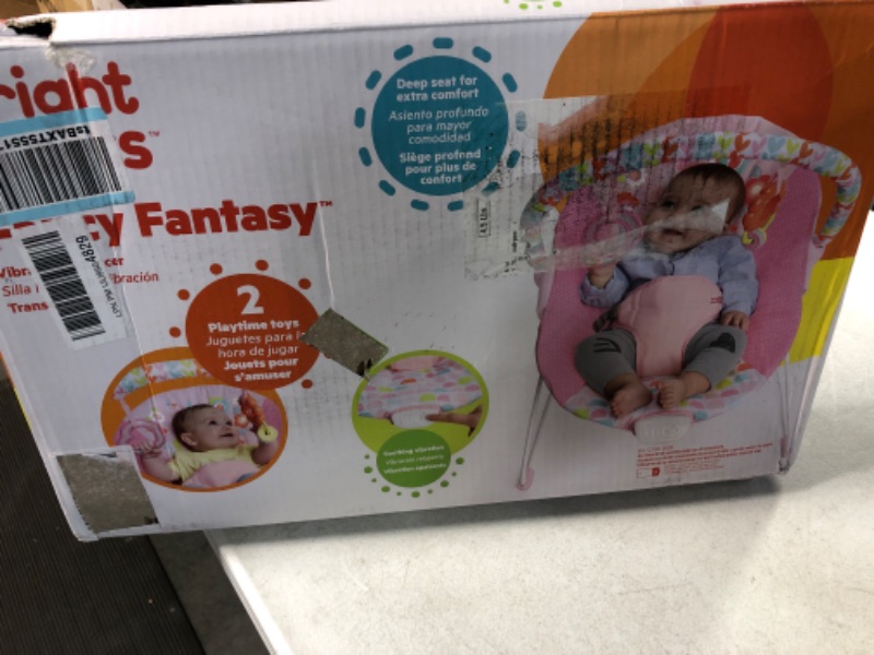 Photo 2 of Bright Starts Fanciful Fantasy Unicorn 3-Point Harness Vibrating Baby Bouncer 