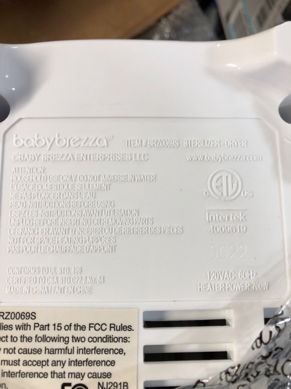 Photo 3 of Baby Brezza Baby Bottle Sterilizer and Dryer Advanced 