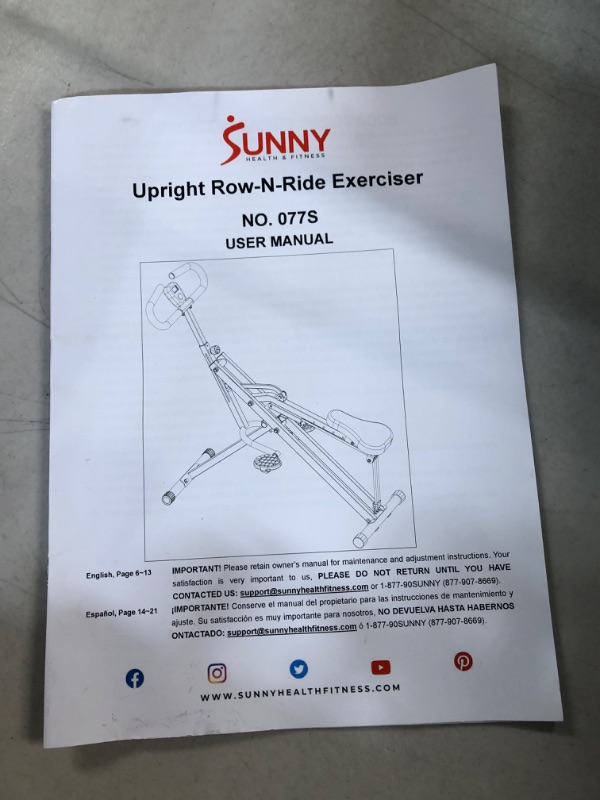 Photo 4 of *USED/SEE NOTES* Sunny Health & Fitness Squat Assist Row-N-Ride™