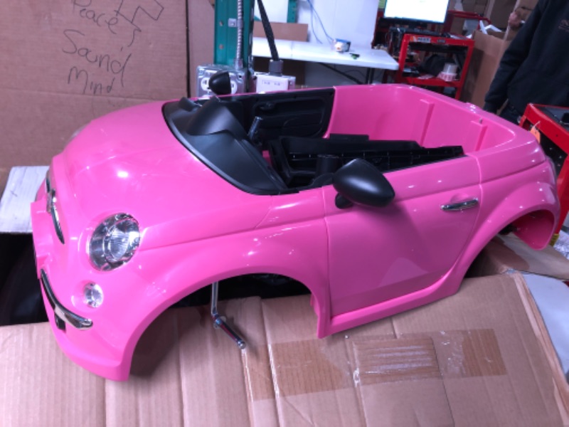 Photo 2 of Best Ride On Cars Fiat 500 Push Car, Pink (may be missing hardware)