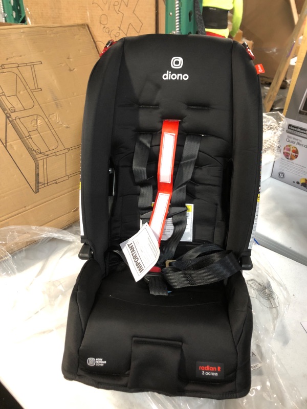 Photo 2 of Diono Radian 3R, 3-in-1 Convertible Car Seat, Rear Facing & Forward Facing, Slim Fit 3 Across, Jet Black