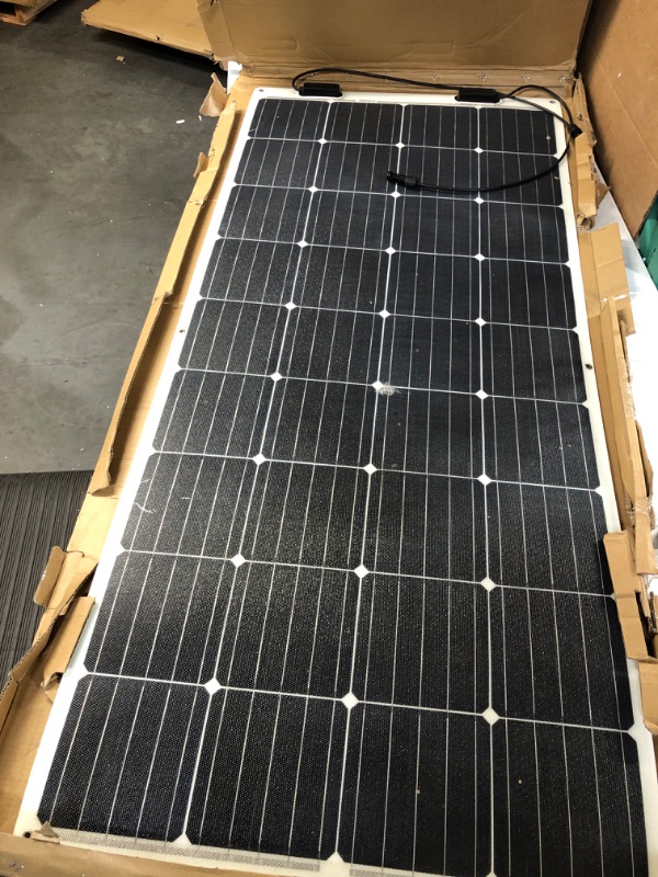 Photo 2 of **UNABLE TO TEST**  Renogy Flexible Solar Panel 175 Watt 12 Volt Monocrystalline Semi-Flexible Bendable Mono Off-Grid Charger for Marine RV Cabin Van Car Uneven Surfaces