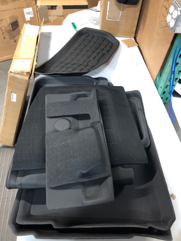 Photo 1 of SUPER LINER Tesla Model Y Floor Mats 7 Seater Full Set,All Weather Waterproof Floor Mats Cargo Frunk Trunk Mats Liners Accessories,Compatible with Model Y 2021 2022 2023 (7 Seater Full Set)