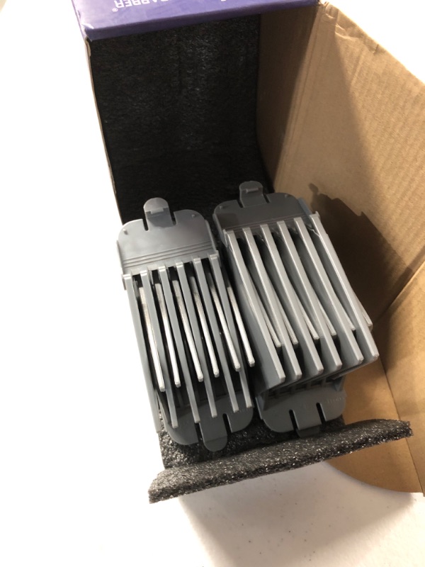 Photo 2 of 3 Inch Hair Clipper Combs Guides, Hair Clipper Guards 1 & 1/4" 1 & 1/2" 2", Mega NO.16 NO.12 NO.10 fits for most Wahl Clippers (8pcs Mega Set, Gray) 8pcs Mega Set Gray