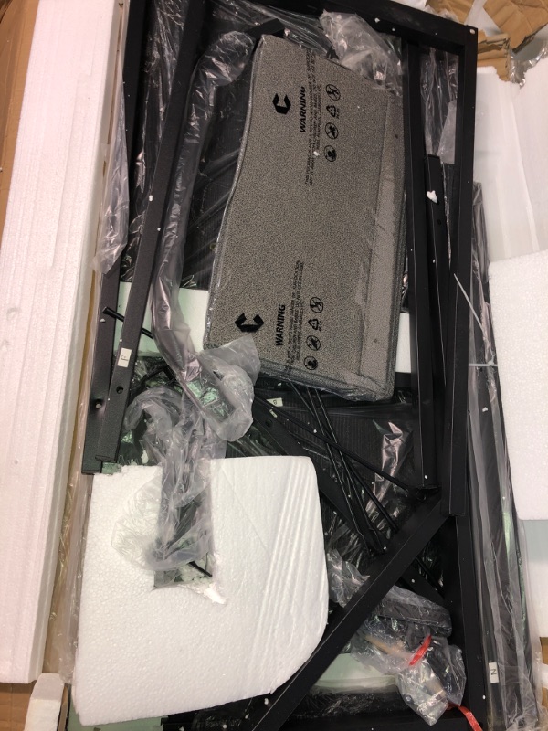 Photo 1 of Cubiker Computer Desk 55 inch Home Office Writing Study Desk, Modern Simple Style Laptop Table with Storage Bag, Black 55 inch Black