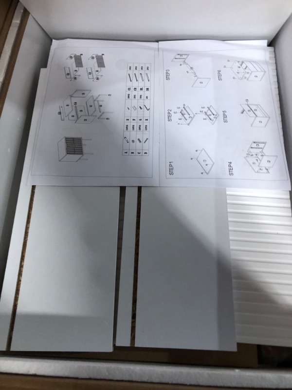 Photo 1 of **SEE NOTES**
Masupu Nightstand, 2 Drawer Dresser for Bedroom, Small Side Table with 2 Drawers, Bedside 