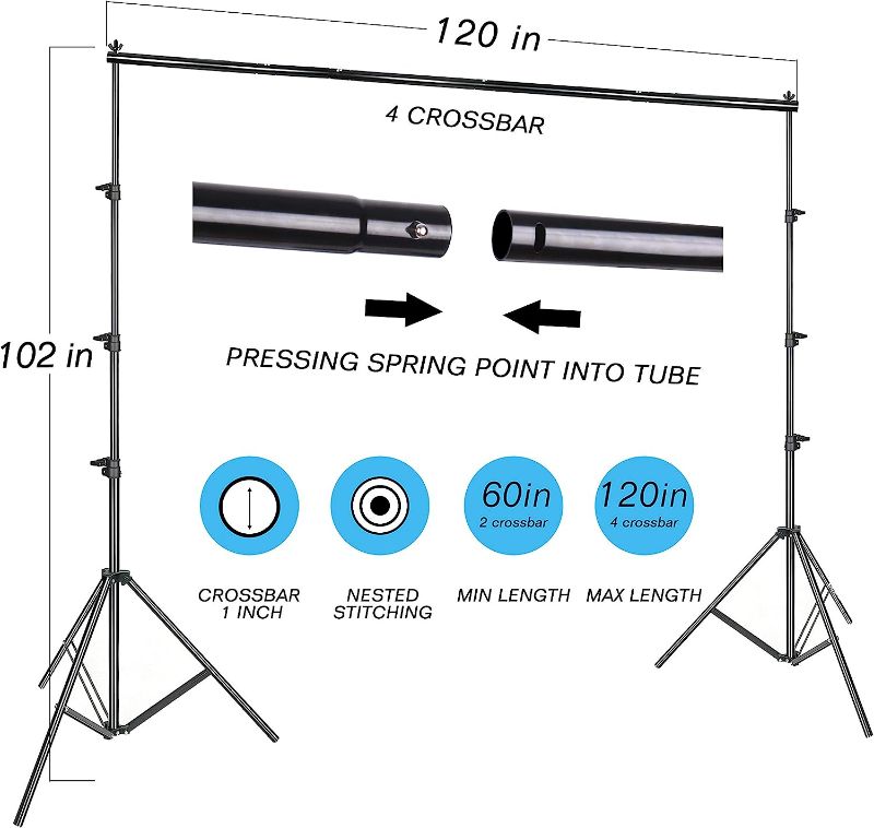 Photo 1 of **SEE NOTES**
EMART 8.5x10ft Photography Backdrop Kit 