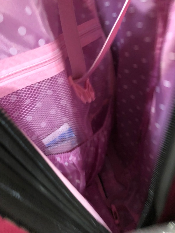 Photo 1 of **USED/SEE NOTES* Rockland London Hardside Spinner Wheel Luggage, Magenta, Carry-On 20-Inch