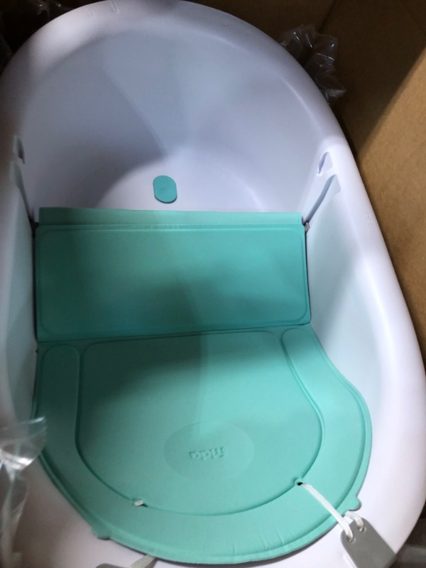 Photo 2 of 4-in-1 Grow-with-Me Bath Tub by Frida Baby Transforms Infant Bathtub to Toddler Bath Seat with 