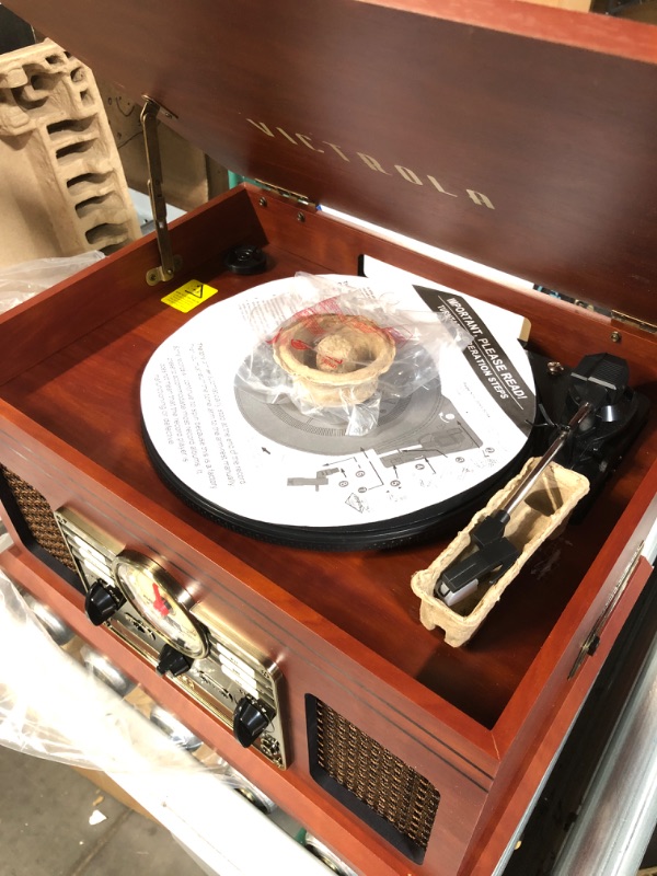 Photo 2 of Victrola Nostalgic 6-in-1 Bluetooth Record Player & Multimedia Center