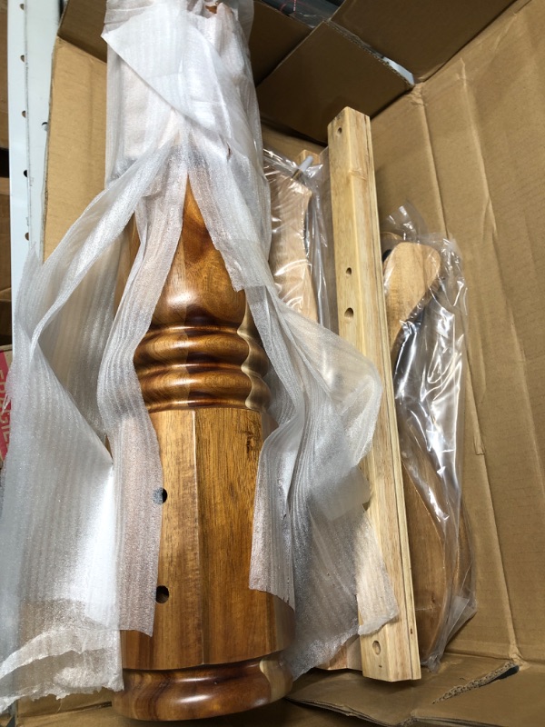 Photo 1 of *notes!* East West Furniture dublin acacia wood table pedestal 