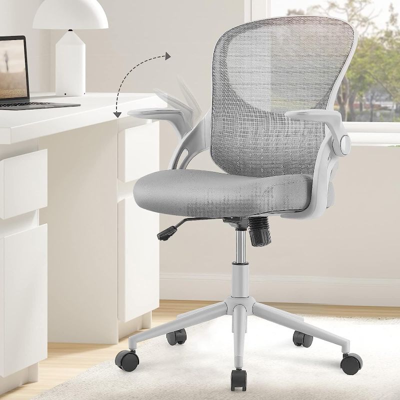 Photo 1 of SEE NOTES****
Ergonomic Home Office Desk Chair- White and Grey