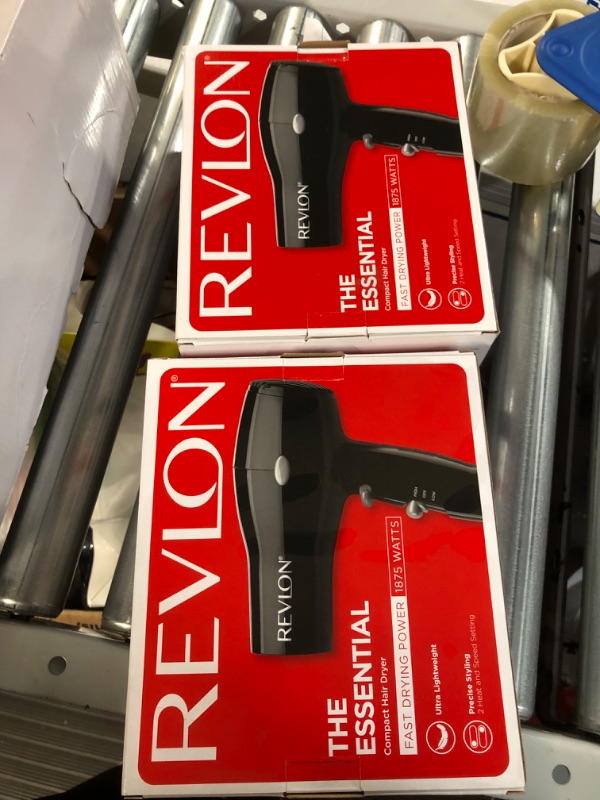 Photo 2 of Revlon Compact Hair Dryer (Black) 2 Pack