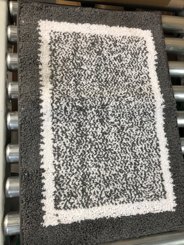 Photo 2 of *NEW* Color G Bathroom Rug Mat- Dark Grey and White