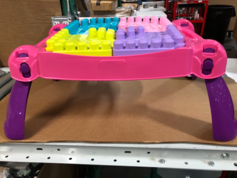 Photo 3 of *USED BUT LIKE NEW* Mega Bloks Build 'n Learn Table (pink)