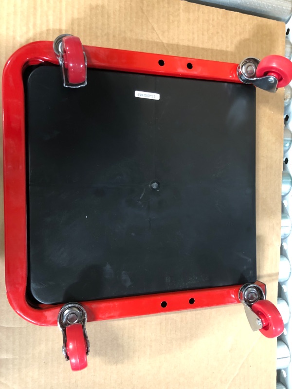 Photo 3 of *USED BUT LIKE NEW* Torin TR6300 Red Rolling Creeper Garage/Shop Seat: Padded Mechanic Stool with Tool Tray