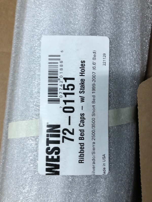 Photo 1 of Westin 72-01151 Molded Truck Bed Rail Caps Ribbed with Stake Holes fits 1999-2007 Silverado Sierra 1500 2500 (2007 Classic only)(6'6" bed)