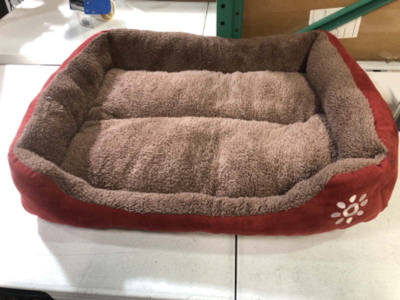 Photo 1 of Barelove Pet Dog Bed 23.6*16*5 inches Wine Red