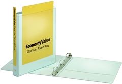 Photo 1 of EconomyValue ClearVue Round Ring Binder White(12 count) 