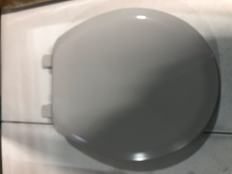 Photo 1 of **NEW** COLOR IS GREY** Bemis 500EC 062 Molded Wood Round Toilet Seat With Easy Clean & Change Hinge, Ice Grey