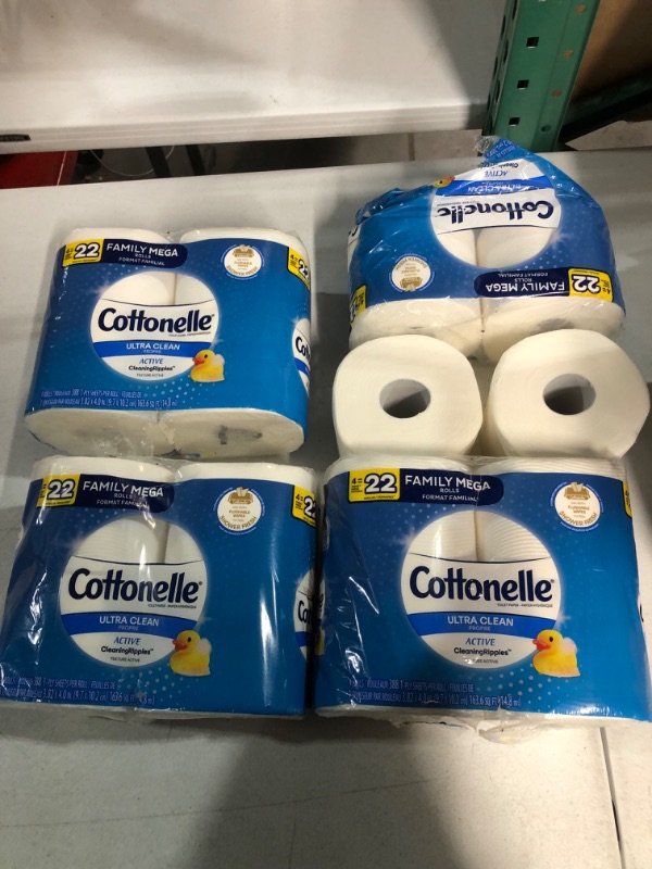 Photo 3 of -SEE NOTES-Cottonelle Ultra Clean Toilet Paper with Active CleaningRipples Texture, Strong Bath Tissue