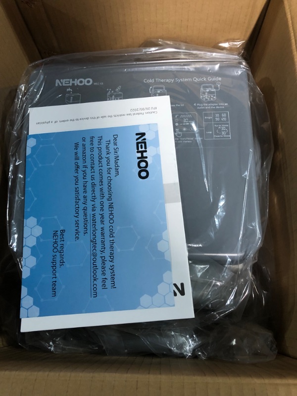 Photo 3 of -MISSING PART(SEE NOTES)-NEHOO Cold Therapy System, Low Noise Ice Therapy Machine, Continuous Cryotherapy Cold Pack, Universal Pad for Knee, Ankle, Cervical, Back, Leg and Hip Gray