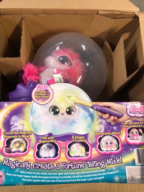 Photo 2 of -USED-Magic Mixies Magical Misting Crystal Ball with Interactive 8 inch Pink Plush Toy and 80+ Sounds and Reactions