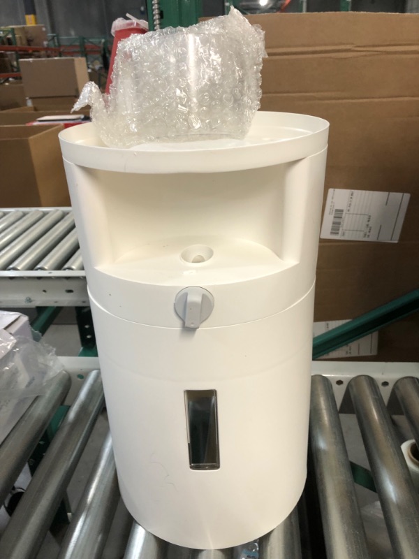 Photo 2 of -USED-ZENFUN 22 Lbs Rice Storage Container with Airtight Lids, White Rice Dispenser Automatic Grain Storage Bin with Measuring 