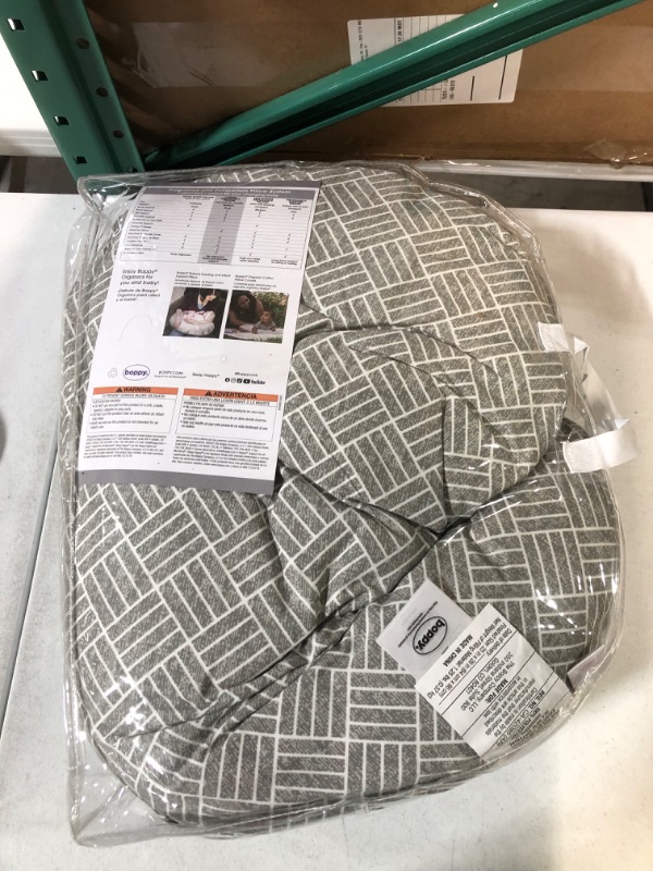 Photo 2 of Boppy Cuddle Pregnancy Pillow with Removable, Breathable Cover | Gray Basket Weave | Plush Contoured Support | Prenatal and Postnatal Positioning