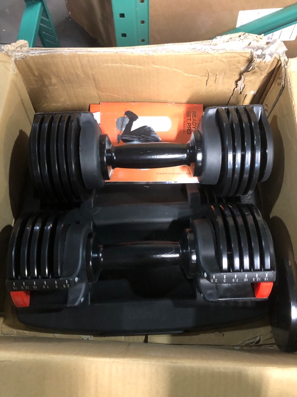 Photo 2 of -USED/MISSING PARTS UNKNOWN-Lifepro PowerUp Adjustable Weights Dumbbells Set - Home Workout Equipment for Weight Lifting