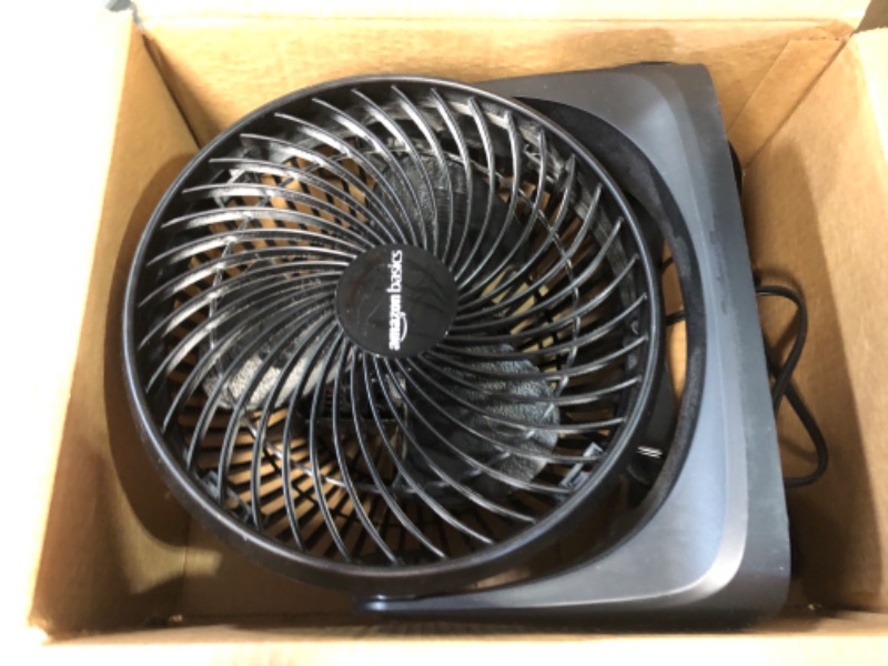 Photo 2 of -USED(SEE PICTURES!!!)-Amazon Basics 3 Speed Small Room Air Circulator Fan, 7-Inch, Black 7-Inch Air Circulator Fan