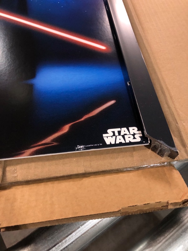 Photo 3 of -DAMAGED FRAME(see pictures)-Trends International Star Wars: Saga - Vader in Space Wall Poster, 22.375" x 34", Black Framed Version 22.375" x 34" Black Framed Version