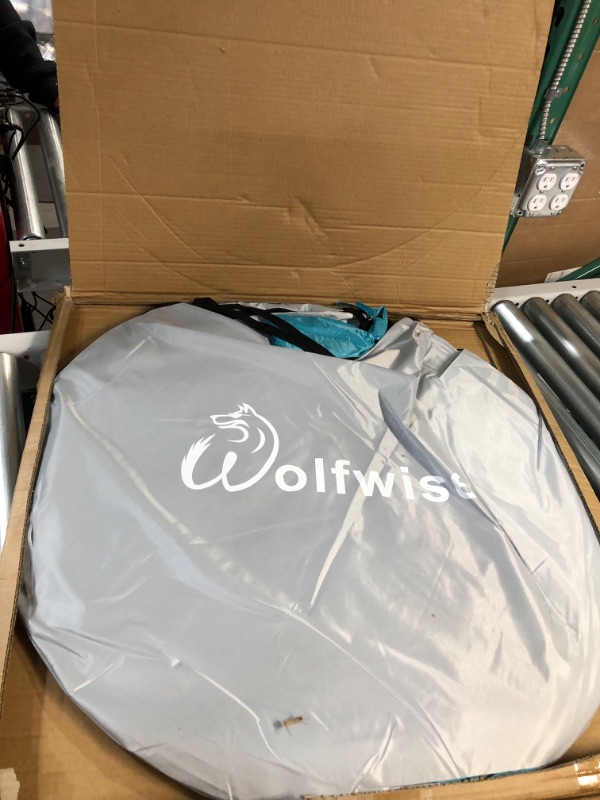 Photo 2 of -DAMAGED CARRYING CASE-WolfWise UPF 50+ Easy Pop Up 3-4 Person Beach Tent Sport Umbrella Instant Sun Shelter Tent Sun Shade Baby Canopy