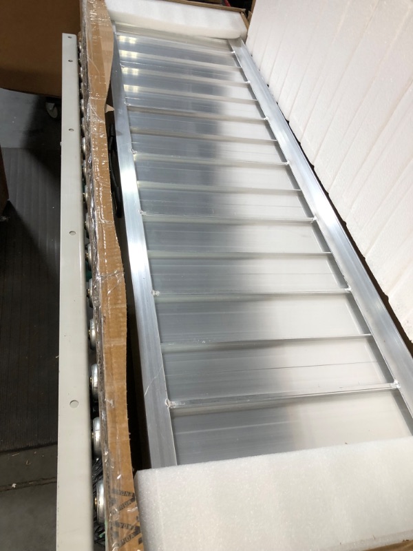 Photo 2 of 4FT Wheelchair Ramp,Non-Slip Portable Aluminum Ramp for Wheelchairs Single Fold 600lbs (28.2" W x 47.8" L) (Non-Skid 4FT)