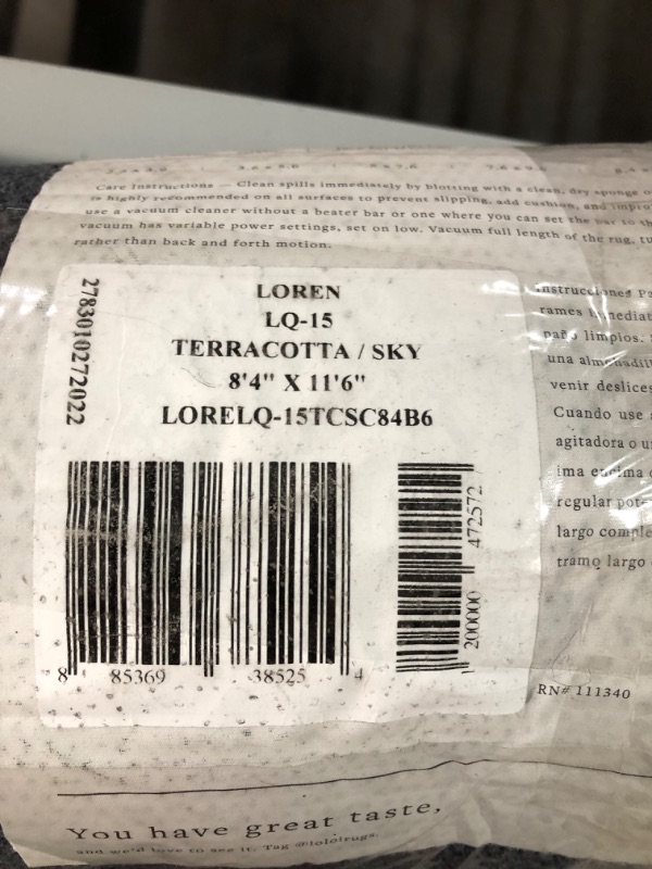 Photo 3 of [USED] Loloi II Loren Collection LQ-15 Terracotta / Sky