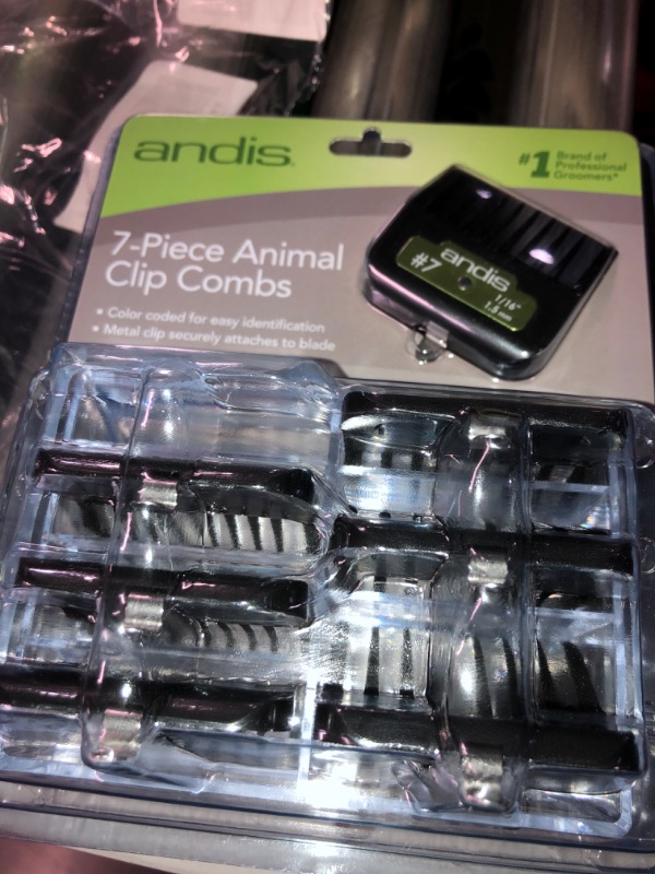 Photo 1 of  Premium Clip Animal Comb Set – Built with Plastic, Includes 7 Color Coded Combs 