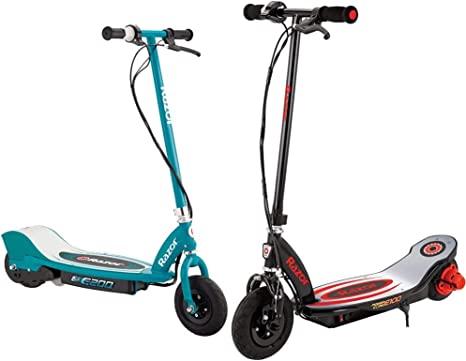 Photo 1 of THIS IS ONE SCOOTER
Razor E200 Electric Scooter - Teal, 37 x 16 x 42-Inch & Razor Power Core E100 Electric Scooter - 100w Hub Motor, 8" Air-Filled Tire, Up to 11 mph and 60 min Ride Time, for Kids