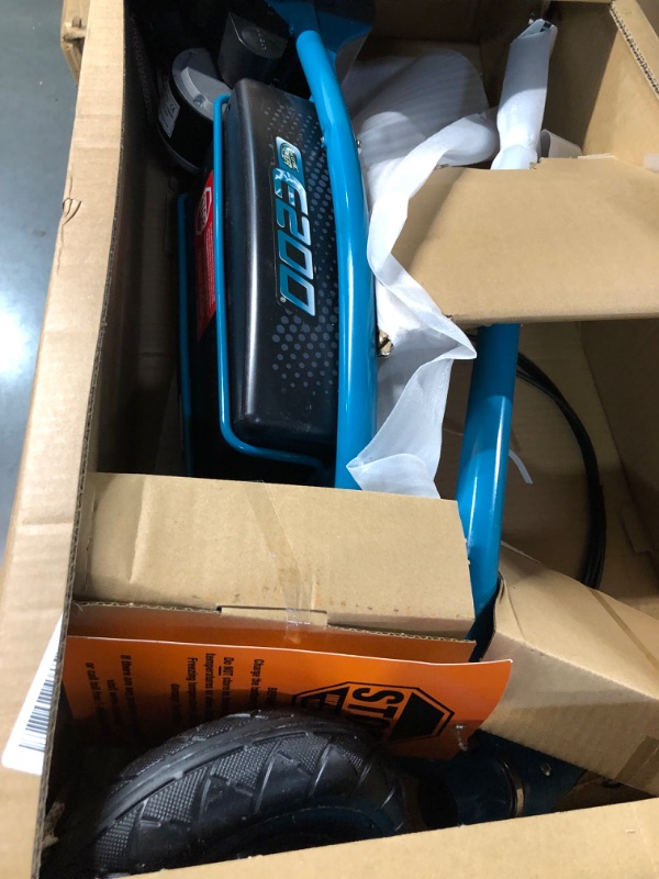 Photo 2 of Razor E200 Electric Scooter - Teal, 37 x 16 x 42-Inch & Razor Power Core E100 Electric Scooter - 100w Hub Motor, 8" Air-Filled Tire, Up to 11 mph and 60 min Ride Time, for Kids