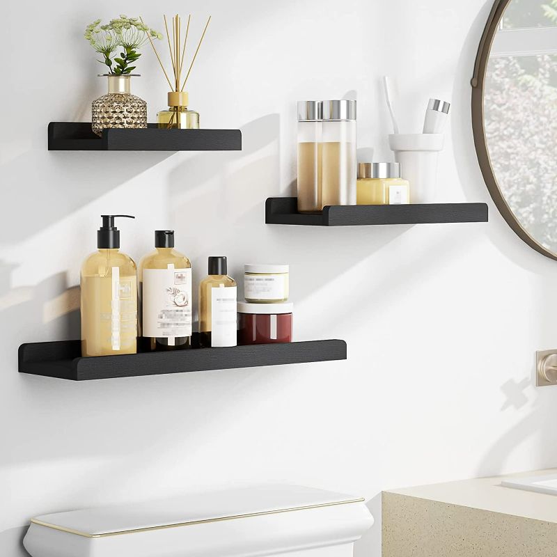 Photo 6 of Alsonerbay Black Floating Shelves, Black