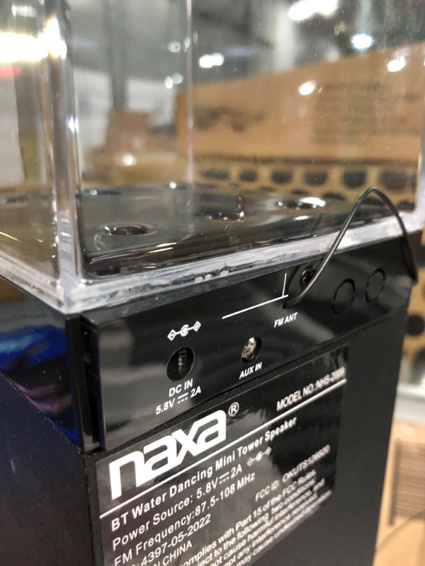 Photo 3 of NAXA Electronics NHS-2009 Dancing Water Light Tower Speaker System with Bluetooth