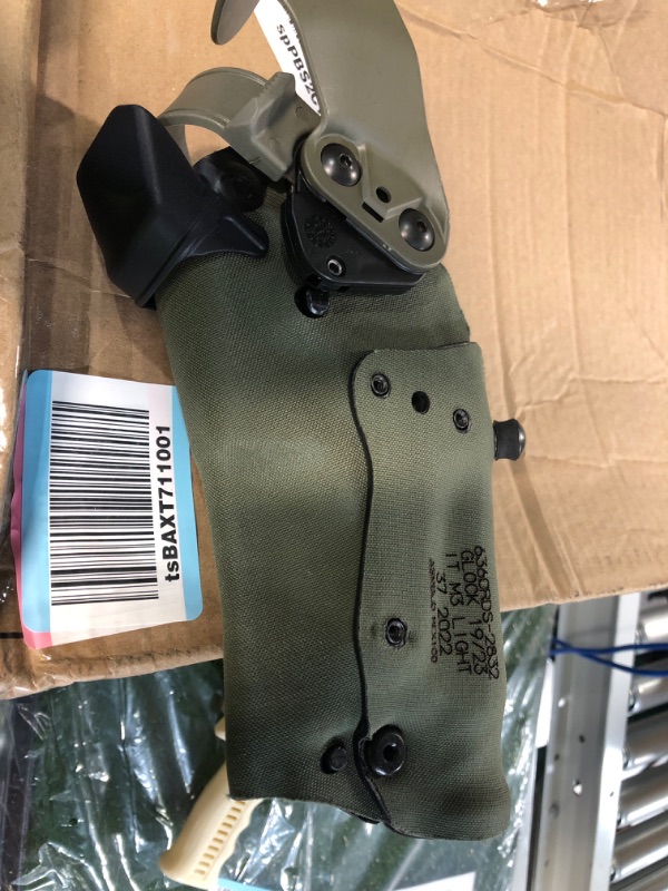 Photo 2 of Safariland 6360RDS Level Three Retention Duty Holster, Red Dot Sight Compatible, Cordura Ranger Green, Right Hand, Fits: Glock 19/23 Surefire X300U