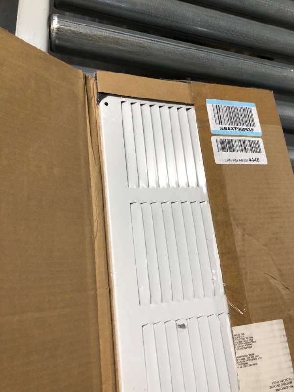 Photo 3 of Amazon Basics Return Air Grille Duct Cover for Ceiling and Wall White 30" W X 8” H 1 Pack 30" W X 8” H Air Grille Duct Cover White